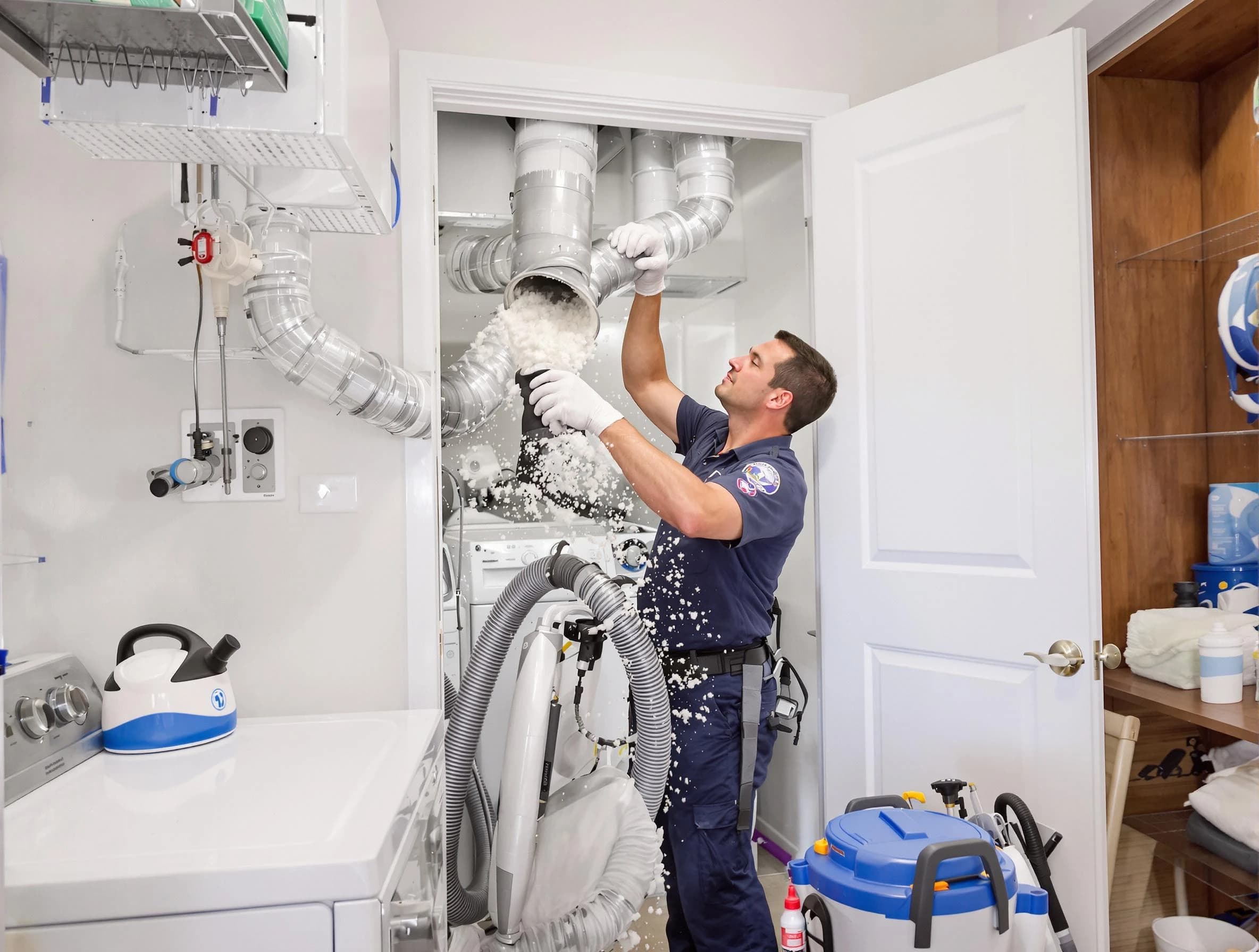 Kearns Dryer Vent Cleaning technician delivering thorough residential dryer vent cleaning service in Kearns
