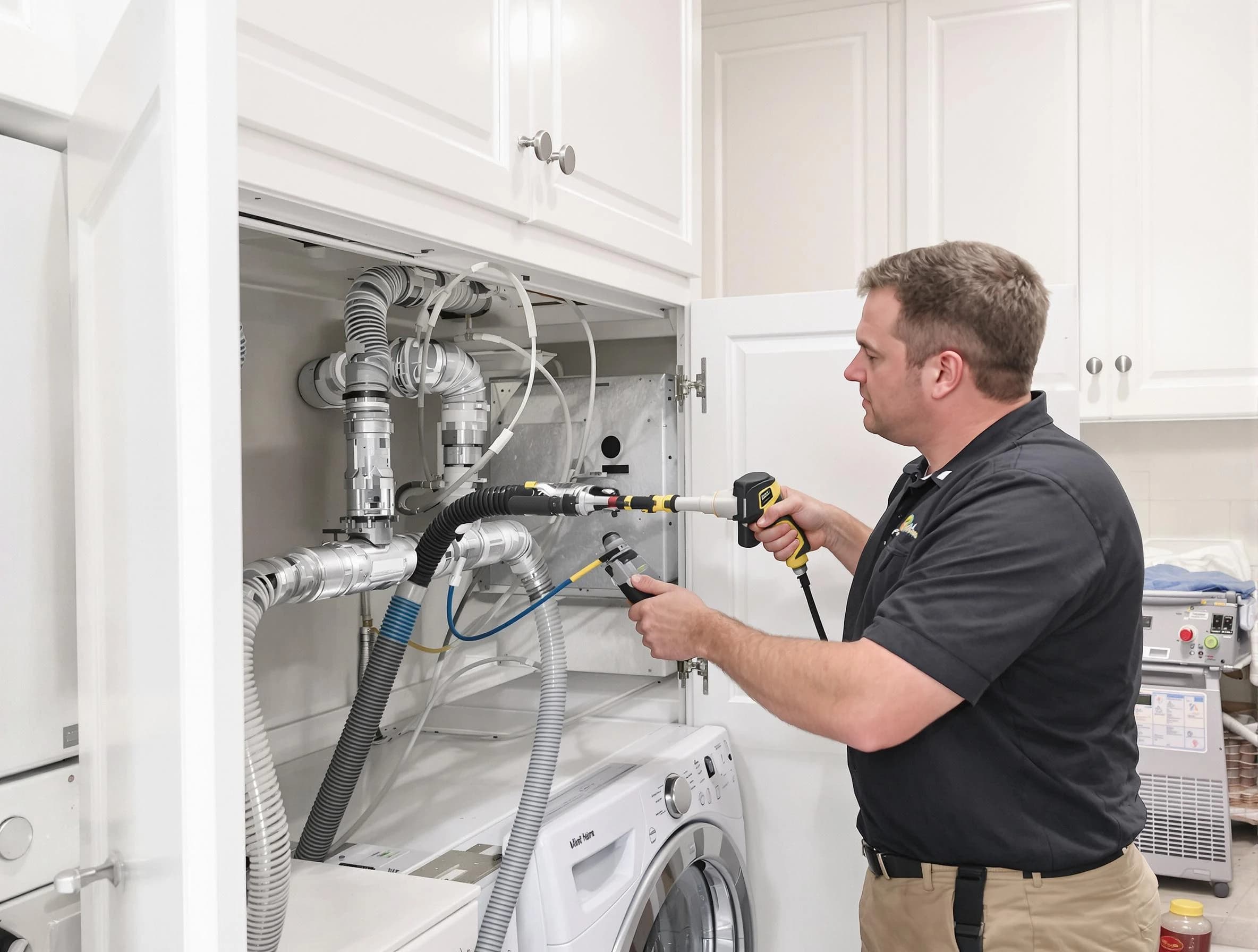 Kearns Dryer Vent Cleaning professional removing severe blockage from a clogged dryer vent in Kearns