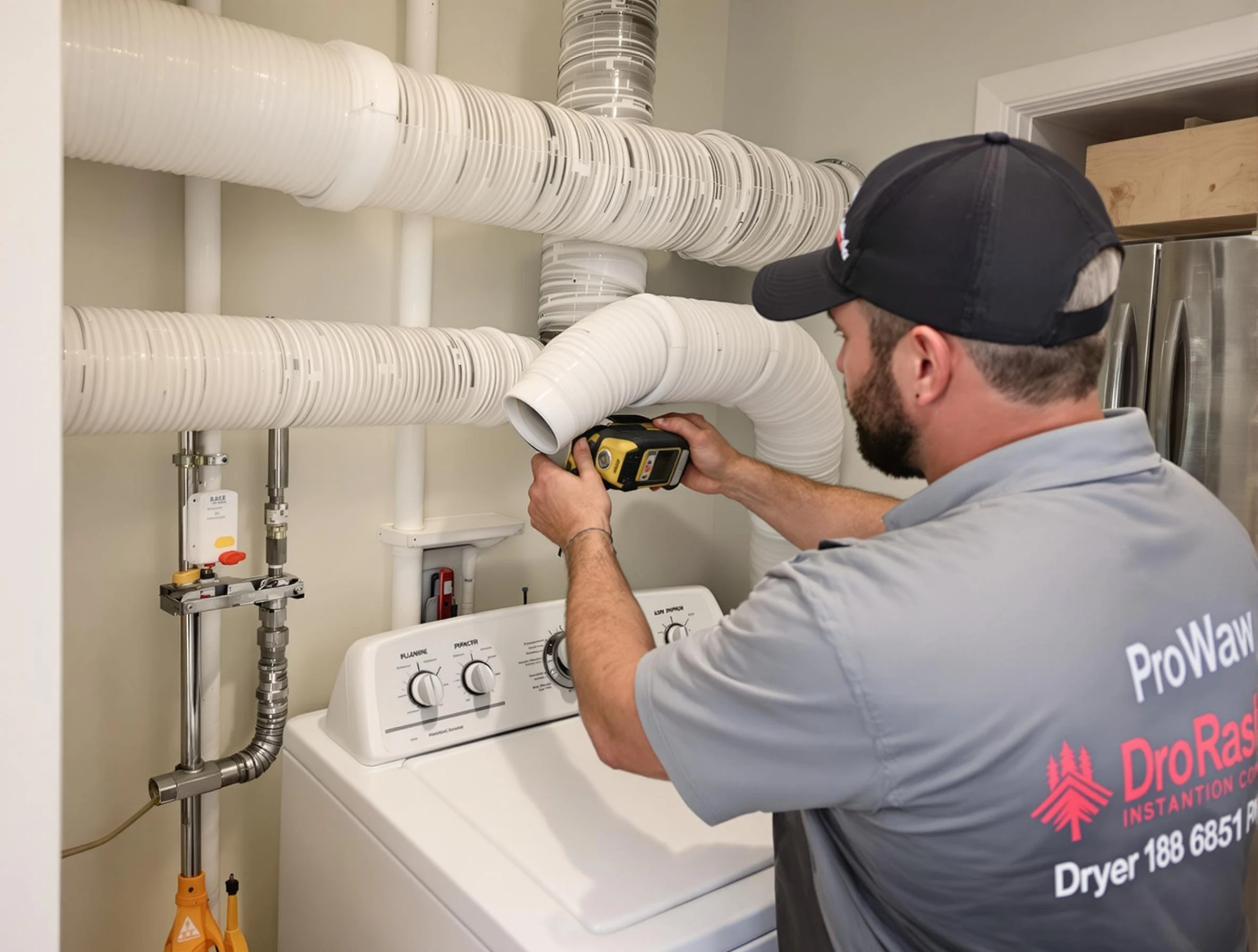 Professional dryer vent hose installation by Kearns Dryer Vent Cleaning in Kearns